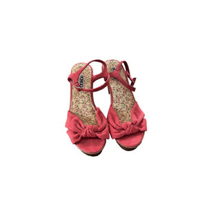 Women's Bongo Pink Floral Wedge Sandals Size 10